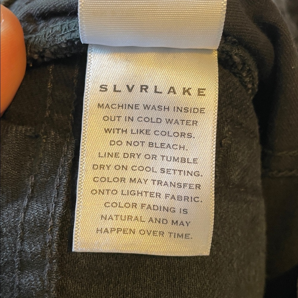 SLVRLAKE London Jeans Women's Size 26 Straight Leg Distressed Black - Picture 11 of 11